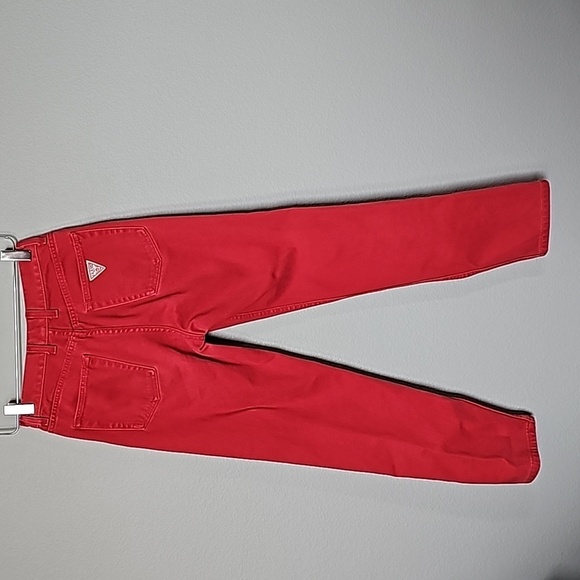 Guess red Vintage Downtown Girl Throwback Sexy high rise jeans size 0 - Picture 3 of 9